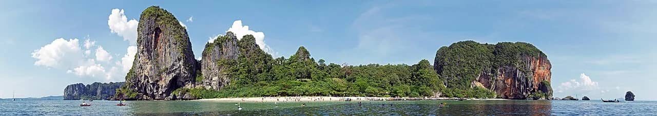 Panorama of Phra Nang beach, Krabi